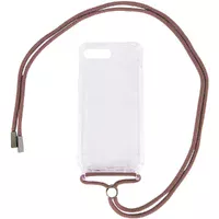 Чохол TPU Crossbody Transparent для Apple iPhone 7 plus / 8 plus (5.5 ") Блідо-коричневий