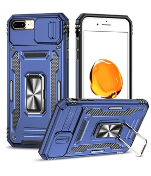 Ударопрочный чехол Camshield Army Ring для Apple iPhone 7 plus / 8 plus (5.5") Синий / Navy