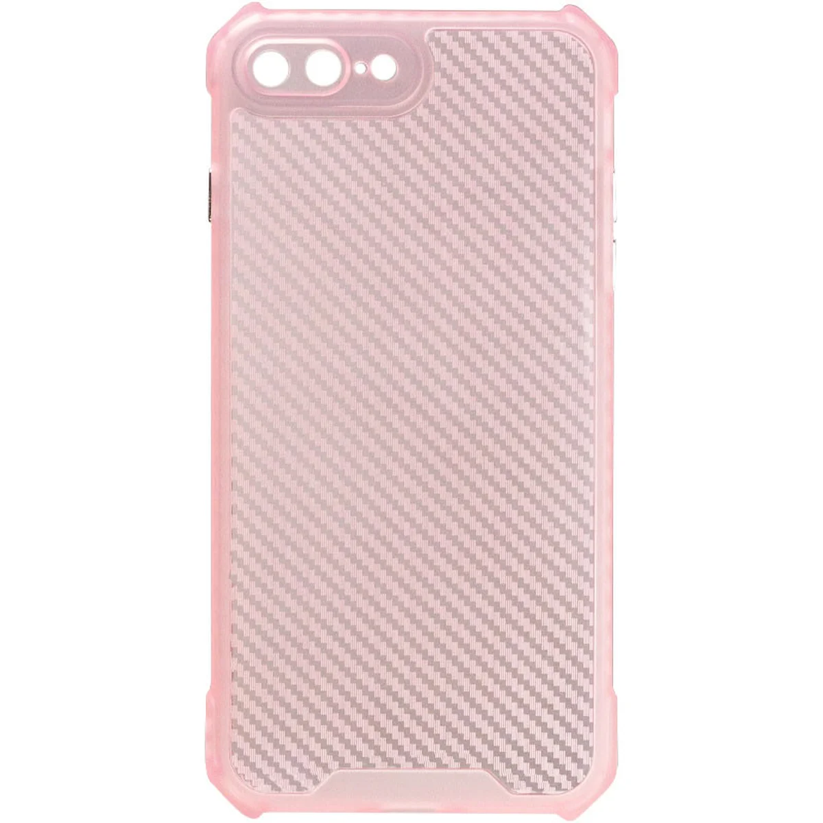 Чохол TPU Ease Carbon color series для Apple iPhone 7 plus / 8 plus (5.5") Рожевий / Прозорий