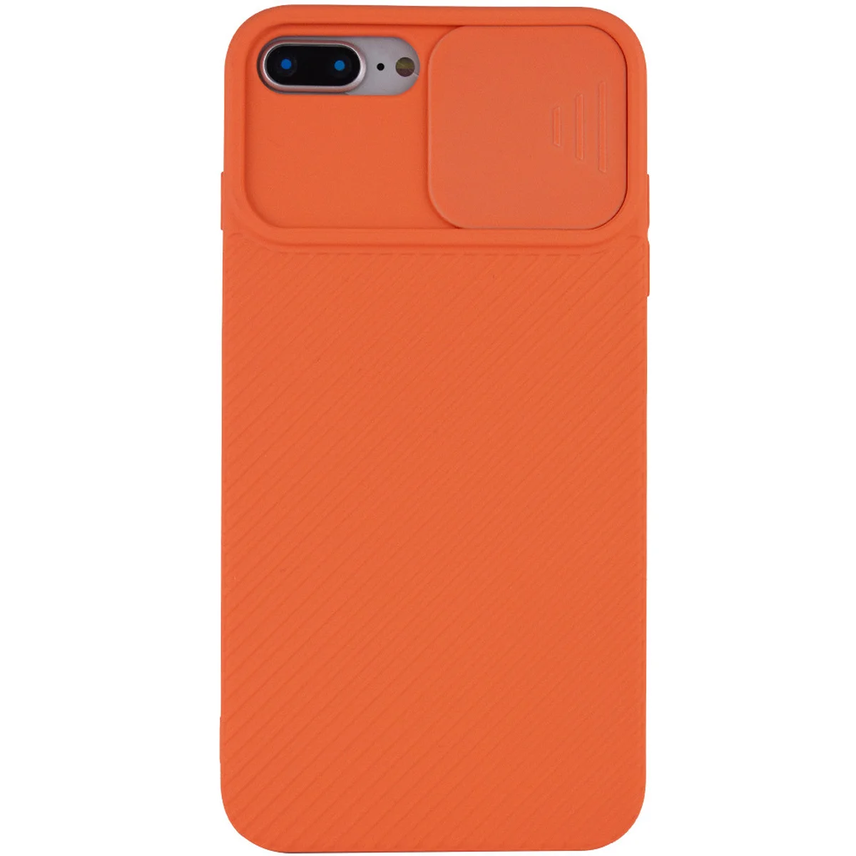 Чехол Camshield Square TPU со шторкой для камеры для Apple iPhone 7 plus / 8 plus (5.5") Оранжевый