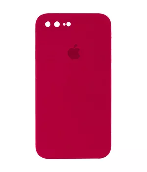 Чохол Silicone Case Square Full Camera Protective (AA) для Apple iPhone 7 plus / 8 plus (5.5 ") Червоний / Rose Red