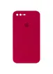 Чохол Silicone Case Square Full Camera Protective (AA) для Apple iPhone 7 plus / 8 plus (5.5 ") Червоний / Rose Red