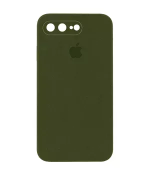 Чехол Silicone Case Square Full Camera Protective (AA) для Apple iPhone 7 plus / 8 plus (5.5") Зеленый / Dark Olive