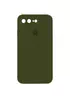 Чехол Silicone Case Square Full Camera Protective (AA) для Apple iPhone 7 plus / 8 plus (5.5") Зеленый / Dark Olive