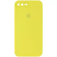 Чехол Silicone Case Square Full Camera Protective (AA) для Apple iPhone 7 plus / 8 plus (5.5") Желтый / Bright Yellow