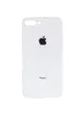 TPU+Glass чехол GLOSSY Logo Full camera для Apple iPhone 7 plus / 8 plus (5.5") Белый