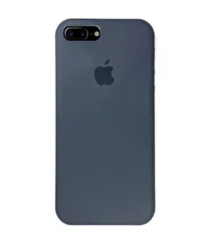 Чехол Silicone case (A) (с закрытым низом) для Apple iPhone 7 plus / 8 plus (5.5") Серый / Dark Grey