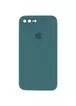 Чехол Silicone Case Square Full Camera Protective (AA) для Apple iPhone 7 plus / 8 plus (5.5") Зеленый / Pine green