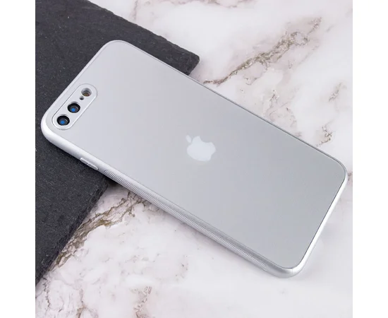 TPU+Glass чохол Matte Candy Full camera для Apple iPhone 7 plus / 8 plus (5.5") Білий