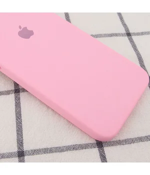 Чохол Silicone Case Square Full Camera Protective (AA) для Apple iPhone 7 plus / 8 plus (5.5 ") Рожевий / Light pink