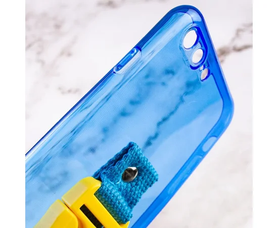 Чехол Handfree с цветным ремешком для Apple iPhone 7 plus / 8 plus (5.5") Синий