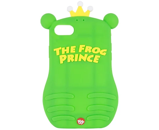 Фактурный силиконовый чехол Funny ART 3D с игрушкой для Apple iPhone 7 plus / 8 plus (5.5") Лягушка зеленая