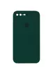 Чохол Silicone Case Square Full Camera Protective (AA) для Apple iPhone 7 plus / 8 plus (5.5 ") Зелений / Dark green