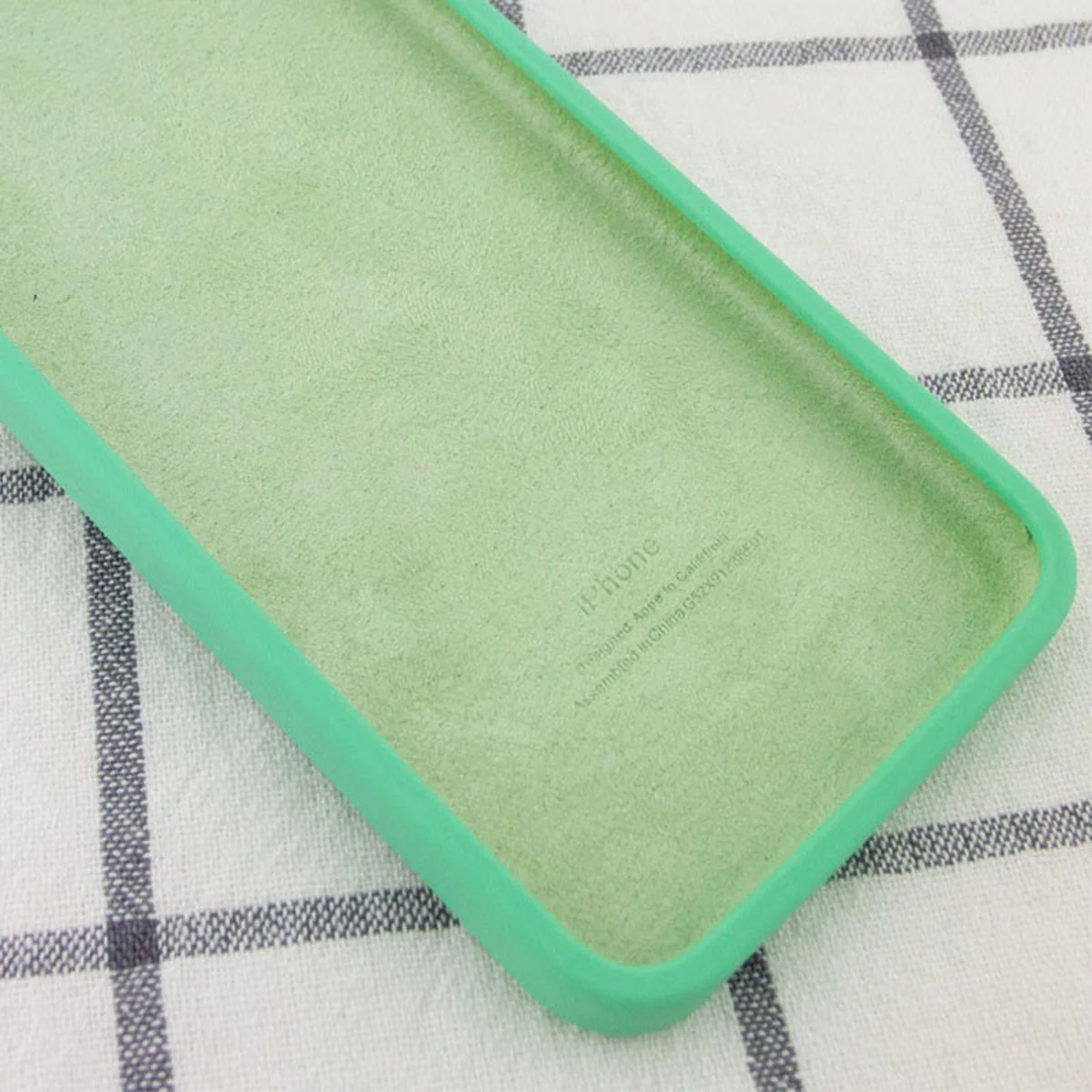 Чехол Silicone Case Square Full Camera Protective (AA) для Apple iPhone 7 plus / 8 plus (5.5") Зеленый / Spearmint