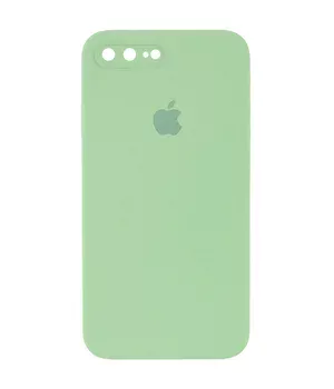 Чехол Silicone Case Square Full Camera Protective (AA) для Apple iPhone 7 plus / 8 plus (5.5") Мятный / Mint
