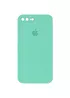 Чехол Silicone Case Square Full Camera Protective (AA) для Apple iPhone 7 plus / 8 plus (5.5") Бирюзовый / Turquoise