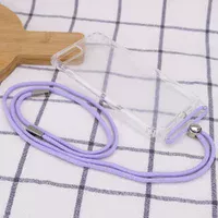 Чехол TPU Crossbody Transparent для Apple iPhone 7 plus / 8 plus (5.5") Сиреневый