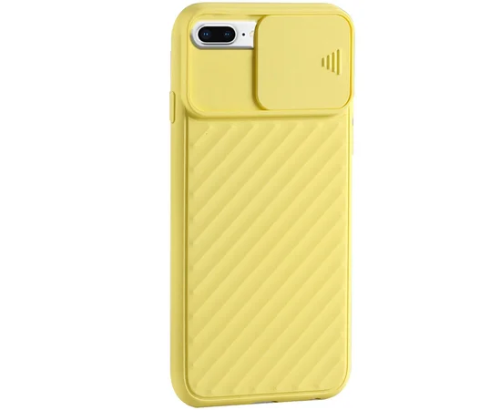 Чехол Camshield TPU со шторкой защищающей камеру для Apple iPhone 6 plus / 7 plus / 8 plus (5.5") Желтый