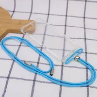 Чехол TPU Crossbody Transparent для Apple iPhone 7 plus / 8 plus (5.5") Голубой