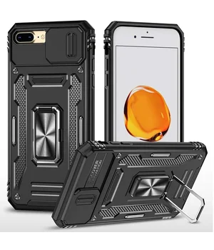 Удароміцний чохол Camshield Army Ring для Apple iPhone 7 plus / 8 plus (5.5") Чорний / Black