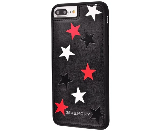 TPU + Leather Givenchy Stars для iPhone 7 Plus / 8 Plus red stars