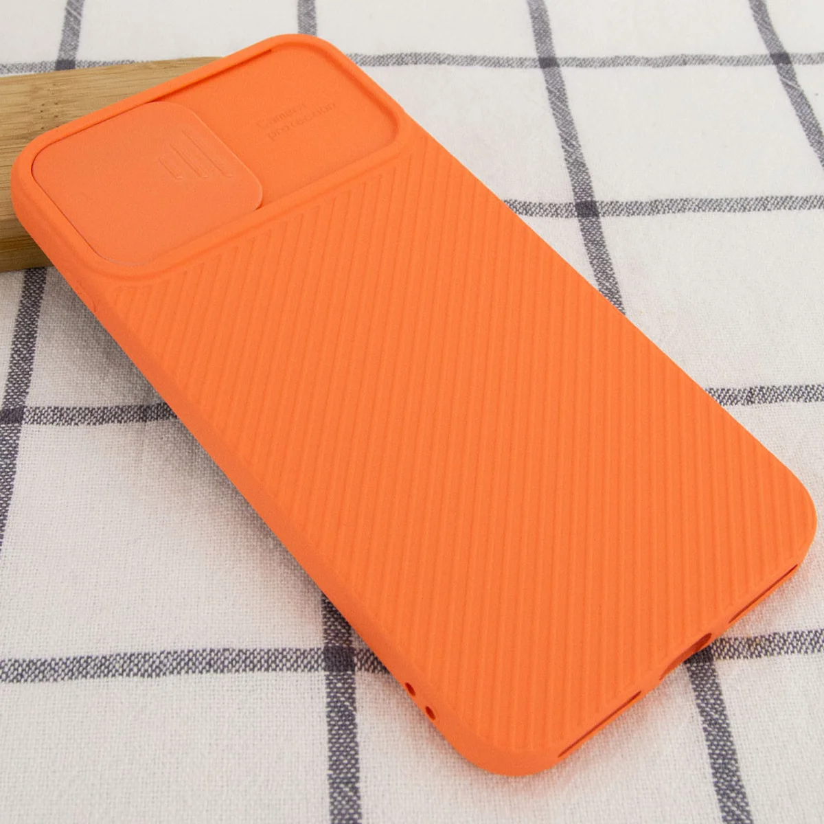 Чехол Camshield Square TPU со шторкой для камеры для Apple iPhone 7 plus / 8 plus (5.5") Оранжевый