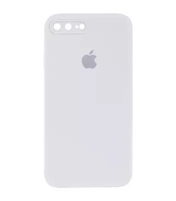 Чехол Silicone Case Square Full Camera Protective (AA) для Apple iPhone 7 plus / 8 plus (5.5") Белый / White