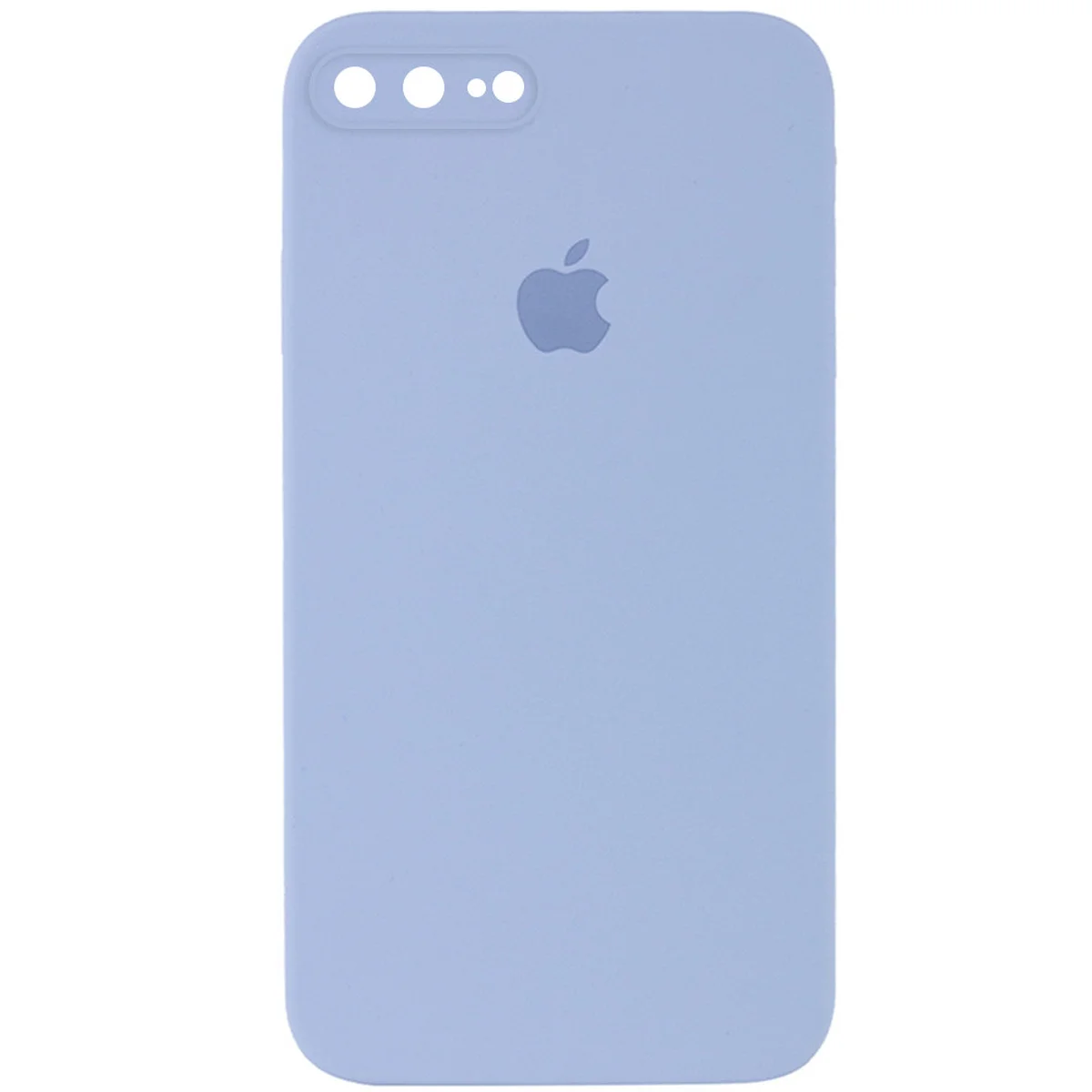 Чохол Silicone Case Square Full Camera Protective (AA) для Apple iPhone 7 plus / 8 plus (5.5 ") Блакитний / Mist blue