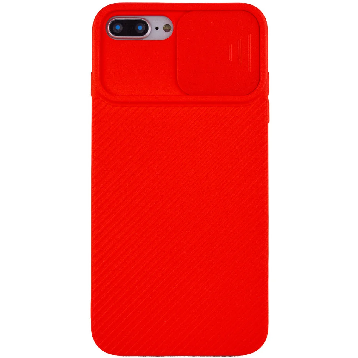 Чехол Camshield Square TPU со шторкой для камеры для Apple iPhone 7 plus / 8 plus (5.5") Красный