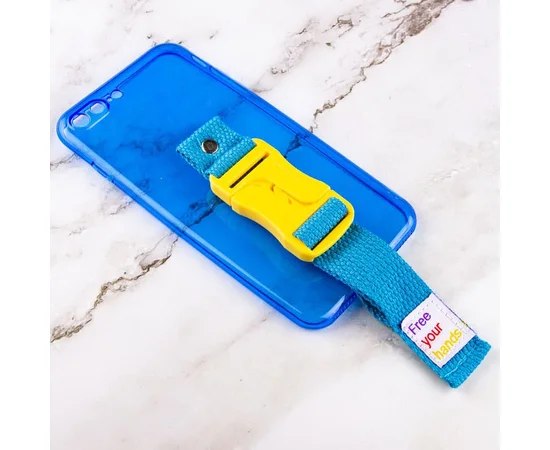 Чехол Handfree с цветным ремешком для Apple iPhone 7 plus / 8 plus (5.5") Синий