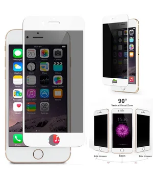 Захисне скло Privacy 5D (full glue) для Apple iPhone 7 plus / 8 plus (5.5 ") Білий