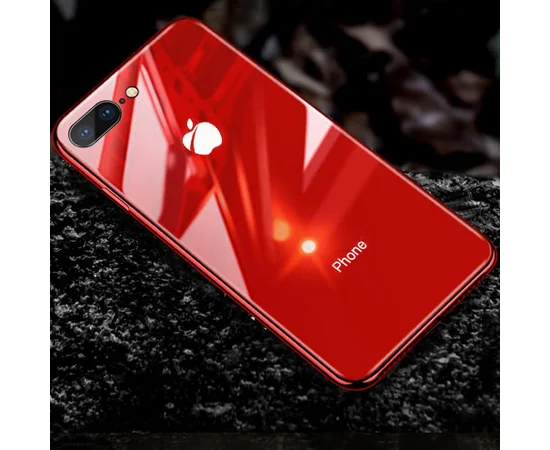 TPU чехол GLOSSY LOGO для Apple iPhone 7 plus / 8 plus (5.5") Красный