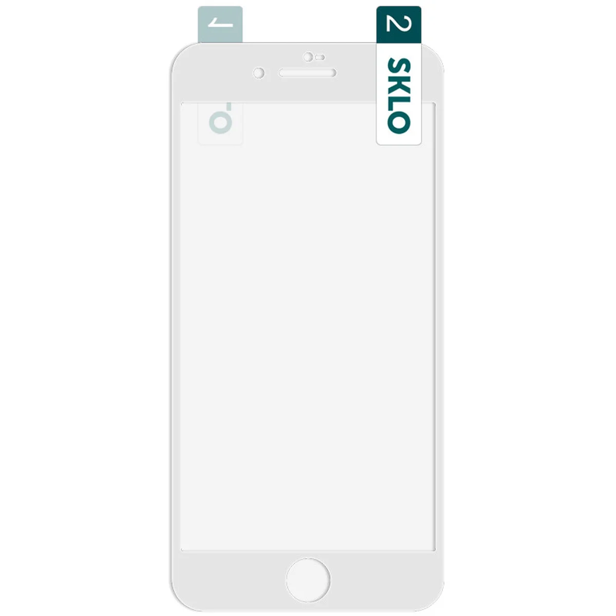 Гибкое защитное стекло SKLO Nano для Apple iPhone 7 plus / 8 plus (5.5") Белый