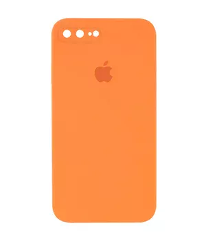 Чехол Silicone Case Square Full Camera Protective (AA) для Apple iPhone 7 plus / 8 plus (5.5") Оранжевый / Papaya