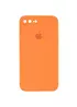 Чехол Silicone Case Square Full Camera Protective (AA) для Apple iPhone 7 plus / 8 plus (5.5") Оранжевый / Papaya