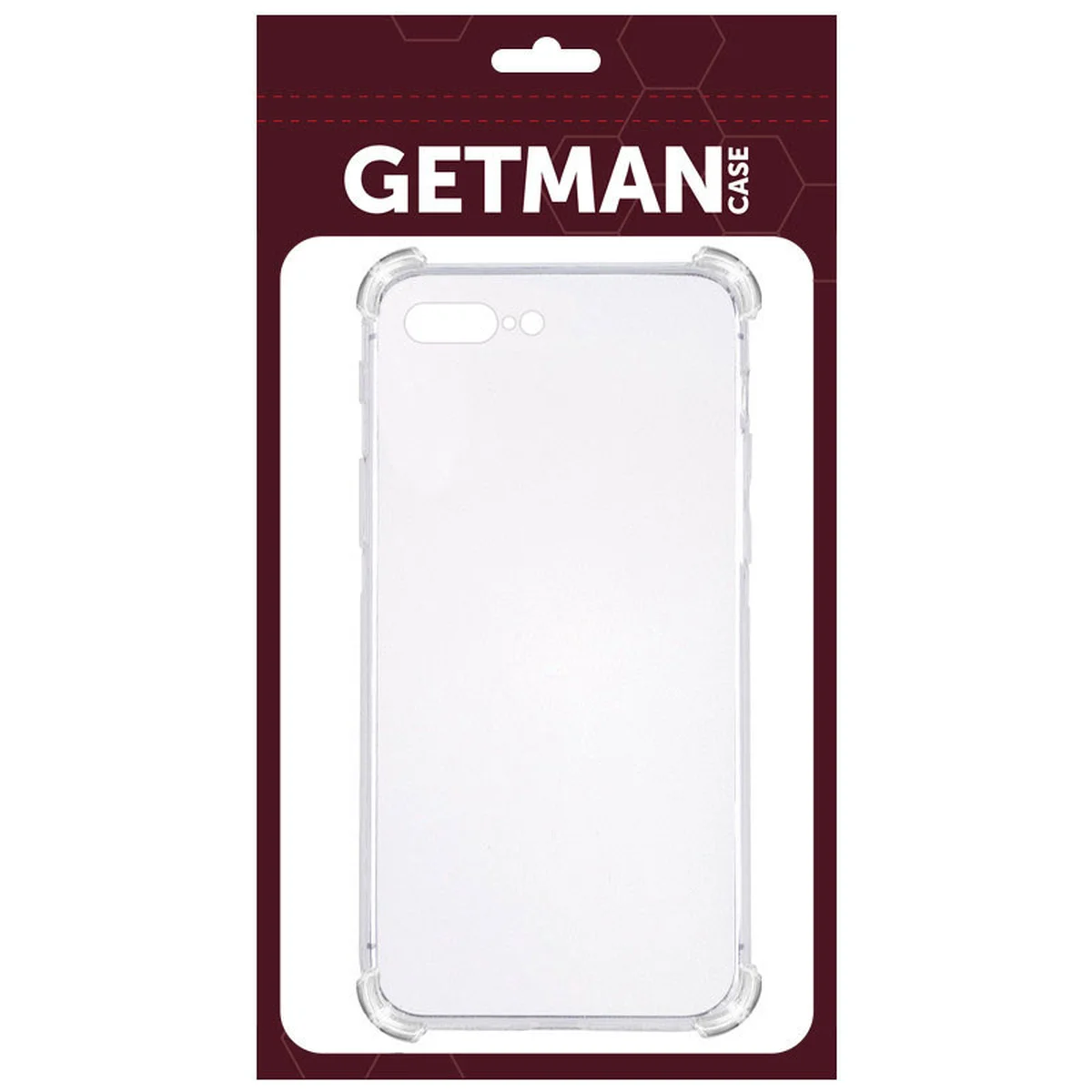 TPU чехол GETMAN Ease logo усиленные углы для Apple iPhone 7 plus / 8 plus (5.5") Прозрачный / Transparent