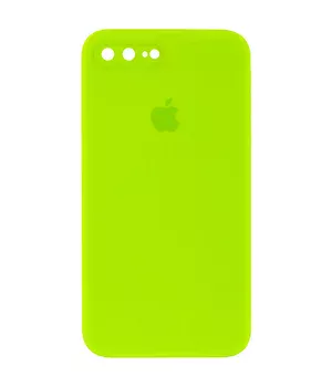 Чехол Silicone Case Square Full Camera Protective (AA) для Apple iPhone 7 plus / 8 plus (5.5") Салатовый / Neon green