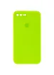 Чехол Silicone Case Square Full Camera Protective (AA) для Apple iPhone 7 plus / 8 plus (5.5") Салатовый / Neon green