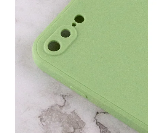 Силиконовый чехол Candy Full Camera для Apple iPhone 7 plus / 8 plus (5.5") Фисташковый