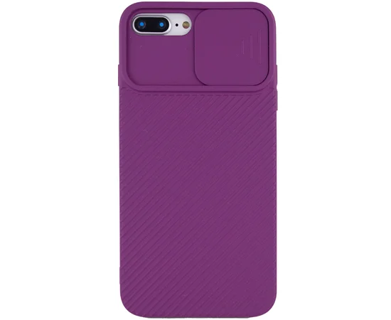 Чохол Camshield Square TPU зі шторкою для камери для Apple iPhone 7 plus / 8 plus (5.5 ") Фіолетовий