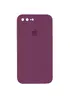 Чехол Silicone Case Square Full Camera Protective (AA) для Apple iPhone 7 plus / 8 plus (5.5") Бордовый / Maroon