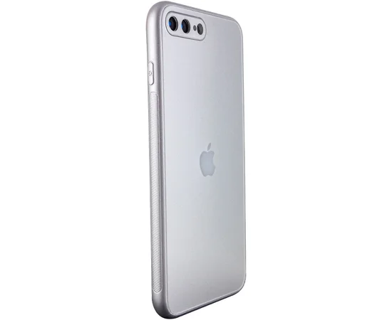 TPU+Glass чохол Matte Candy Full camera для Apple iPhone 7 plus / 8 plus (5.5") Білий