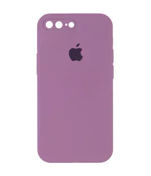 Чехол Silicone Case Square Full Camera Protective (AA) для Apple iPhone 7 plus / 8 plus (5.5") Лиловый / Lilac Pride