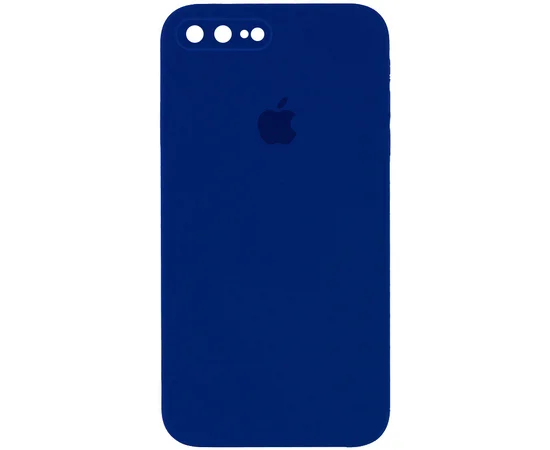 Чохол Silicone Case Square Full Camera Protective (AA) для Apple iPhone 7 plus / 8 plus (5.5") Синій / Deep navy