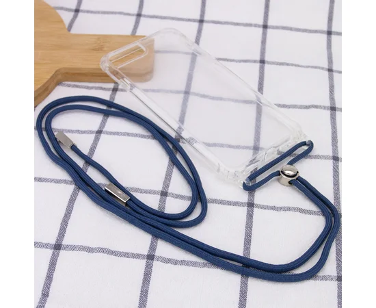 Чехол TPU Crossbody Transparent для Apple iPhone 7 plus / 8 plus (5.5") Синий