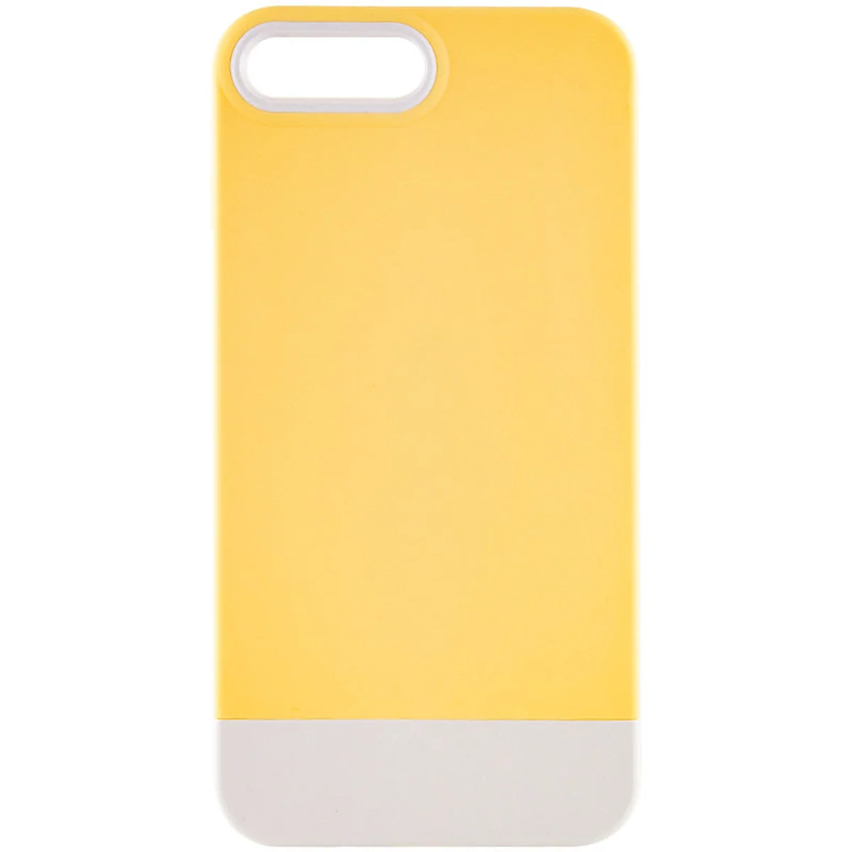 Чехол TPU+PC Bichromatic для Apple iPhone 7 plus / 8 plus (5.5") Creamy-yellow / White