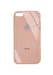 TPU+Glass чехол GLOSSY Logo (opp) для Apple iPhone 7 plus / 8 plus (5.5") Персиковый