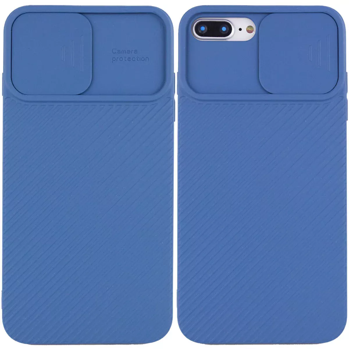 Чехол Camshield Square TPU со шторкой для камеры для Apple iPhone 7 plus / 8 plus (5.5") Синий