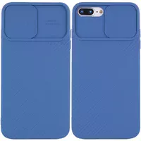 Чехол Camshield Square TPU со шторкой для камеры для Apple iPhone 7 plus / 8 plus (5.5") Синий