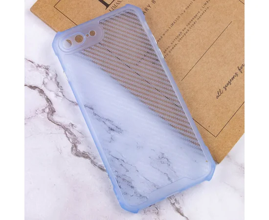 Чохол TPU Ease Carbon color series для Apple iPhone 7 plus / 8 plus (5.5") Синій / Прозорий